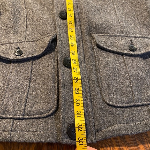 Schott Wool Coat with Knit Collar Made Canada - Picture 10 of 11